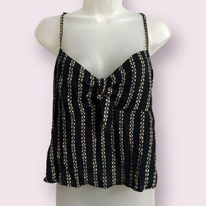 Billabong Boho Print Crop Top - Sleeveless Casual Festival Style, Size M